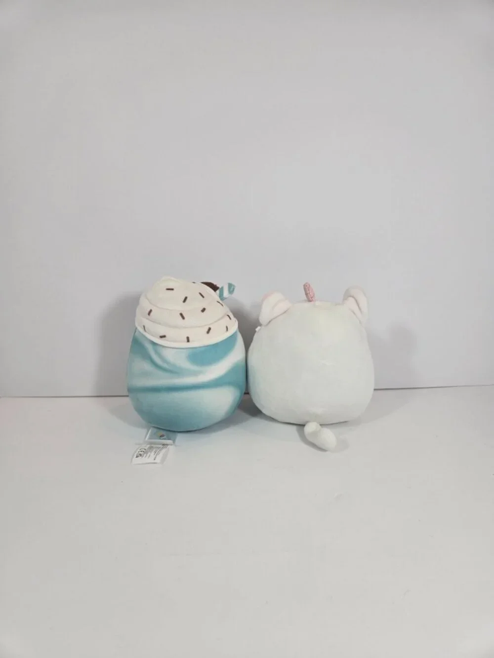 Squishmallows Boo Ghost Cat Unicorn & Brina Ice Cream 5” Plush Lot of 2